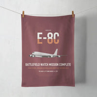 Thumbnail for E-8C Joint STARS design on dark red towel
