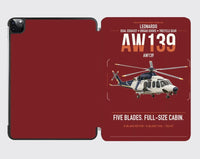Thumbnail for Leonardo AW139 design on dark red ipad tablet case