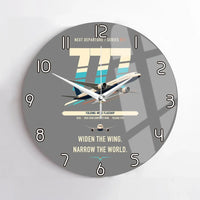 Thumbnail for Boeing 777-9 design on gray no frame wall clock