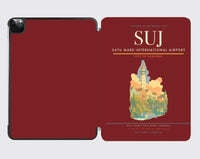 Thumbnail for Satu Mare International Airport (SUJ) design on dark red ipad tablet case