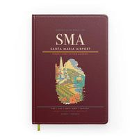 Thumbnail for Santa Maria Airport (SMA) design on dark red notebook