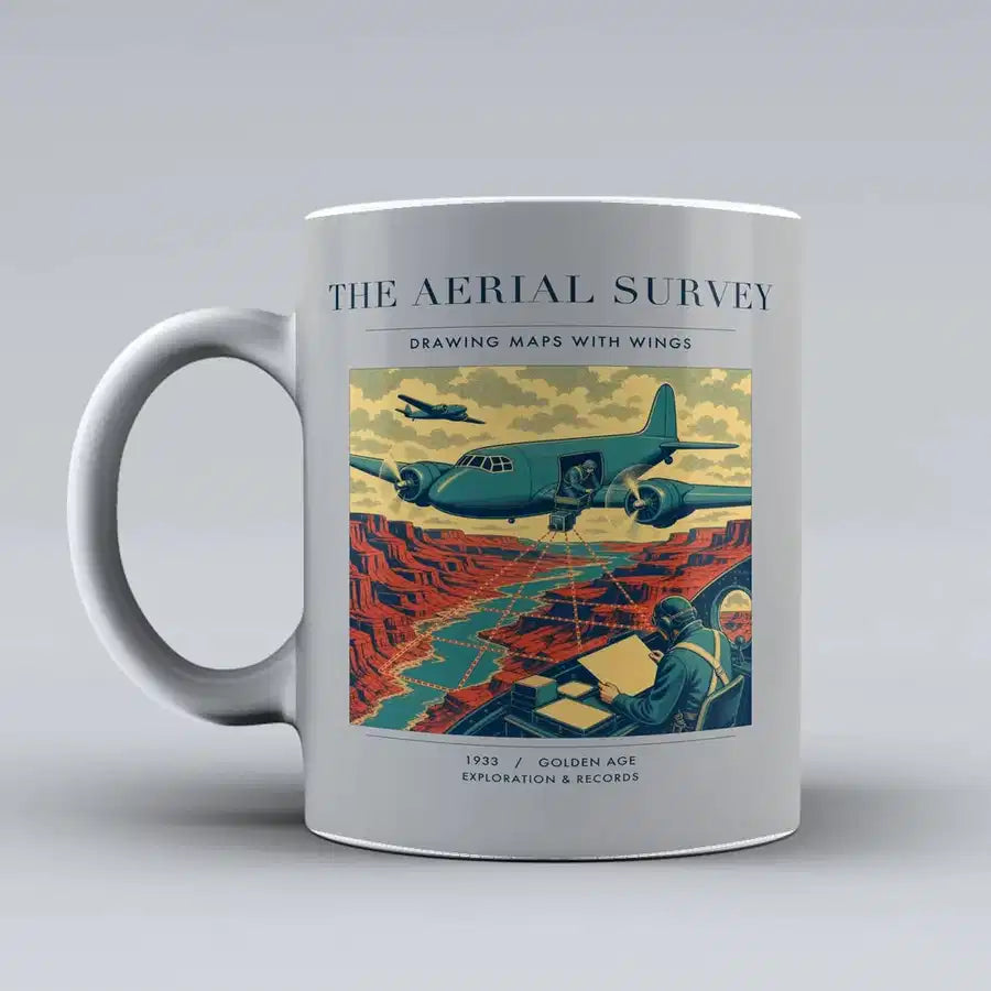 VINTAGE G4031 - The Aerial Survey - Ceramic Mug design on lightgray