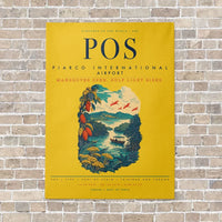 Thumbnail for Piarco International Airport POS vertical canvas print - no frame - yellow background
