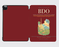 Thumbnail for Husein Sastranegara International Airport (BDO) design on dark red ipad tablet case