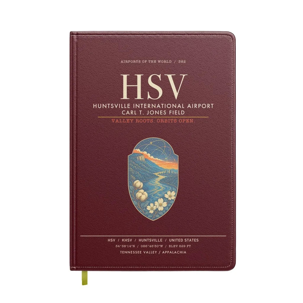 Huntsville International Airport HSV - Dark Red
