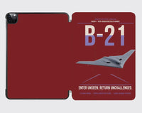 Thumbnail for B-21 Raider design on dark red ipad tablet case