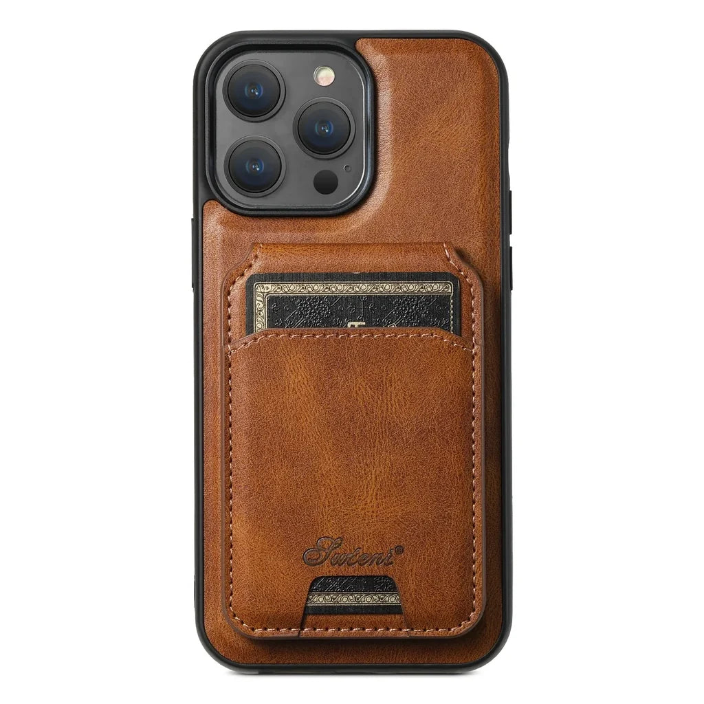 Magnetic Leather iPhone Cases iPhone Case - view 12