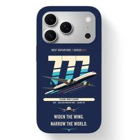 Thumbnail for Boeing 777-9 design on navy blue magsafe iphone case