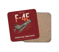 Thumbnail for F-4E Phantom II design on dark red 1 piece coaster