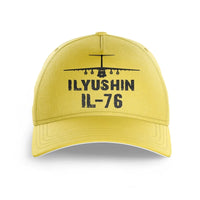 Thumbnail for ILyushin IL-76 & Plane printed hat - yellow