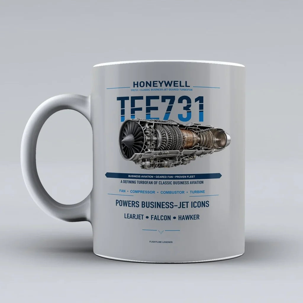 Mug design on light gray tfe731