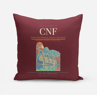 Thumbnail for Tancredo Neves International Airport (CNF) design on dark red pillow