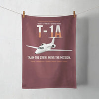Thumbnail for T-1A Jayhawk Advanced Jet Trainer design on dark red towel