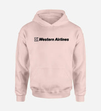 Thumbnail for Western Airlines logo printed on pink hoodie