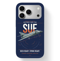 Thumbnail for Dassault Super Étendard design on navy blue magsafe iphone case, for iPhone 17 Pro