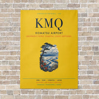Thumbnail for Komatsu Airport KMQ vertical canvas print - no frame - yellow background