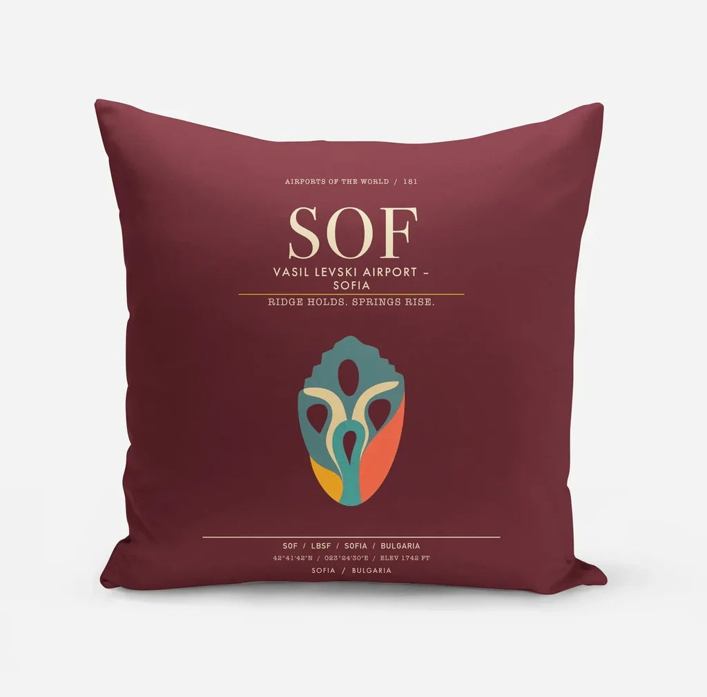 Vasil Levski Airport  Sofia SOF - Dark Red
