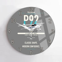 Thumbnail for Tecnam P92 Echo MkII design on gray no frame wall clock