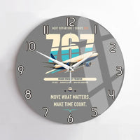 Thumbnail for Boeing 767-300F design on gray no frame wall clock