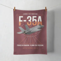 Thumbnail for F-35A Lightning II design on dark red towel