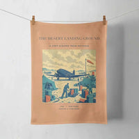 Thumbnail for VINTAGE G4517 - The Desert Landing Ground - Designed Towels design on orange