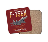 Thumbnail for F-15EX Eagle II design on dark red 1 piece coaster