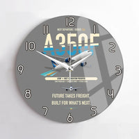 Thumbnail for Airbus A350F design on gray no frame wall clock