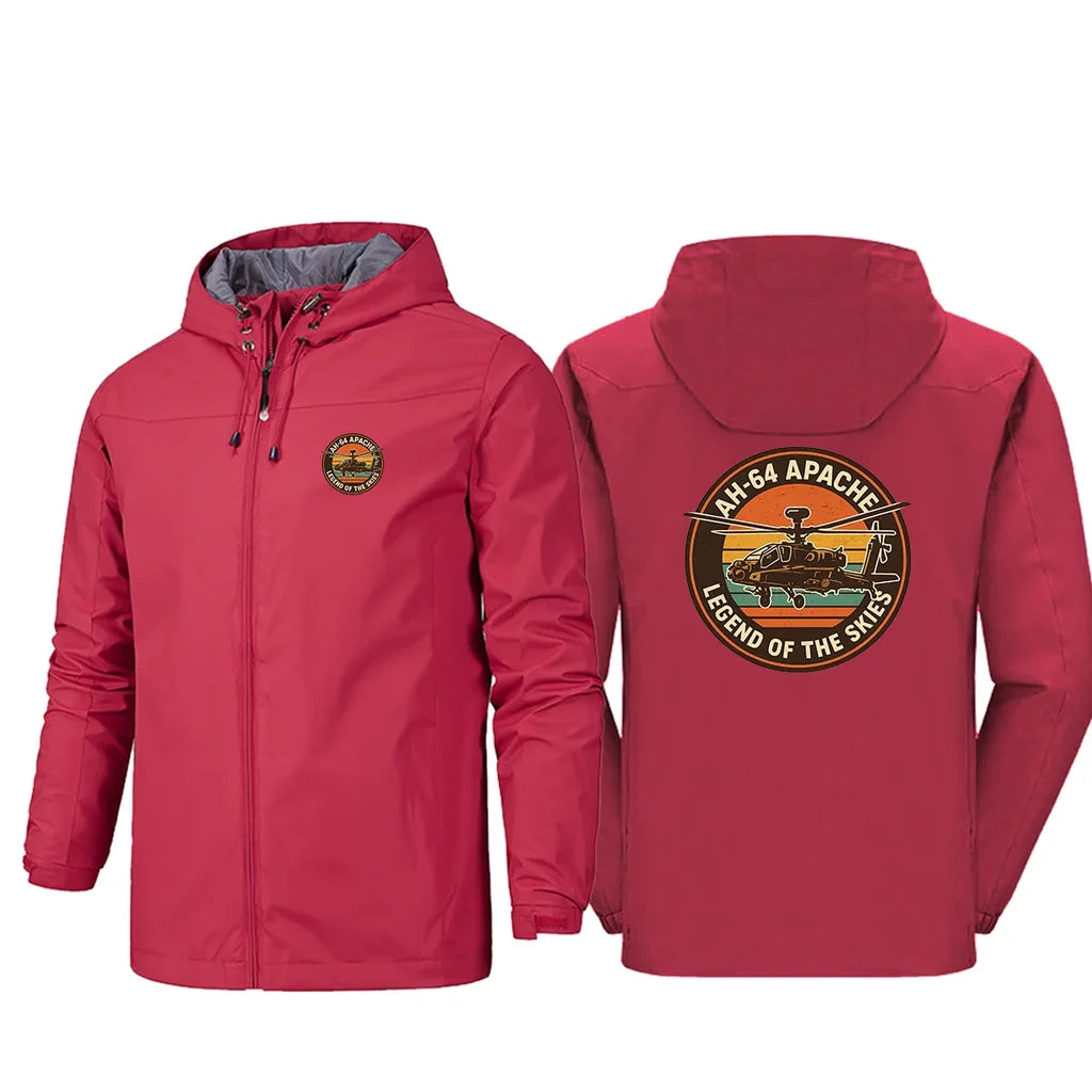 Retro Apache AH-64 Designed Rain Jackets & Windbreakers - view 12