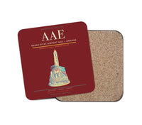 Thumbnail for Rabah Bitat Airport (AAE) design on dark red 1 piece coaster