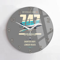 Thumbnail for Boeing 747SP design on gray no frame wall clock