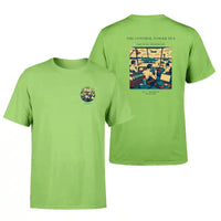 Thumbnail for VINTAGE G4375 - The Control Tower Tea - Double-Side T-Shirt design on lightgreen double side t shirt
