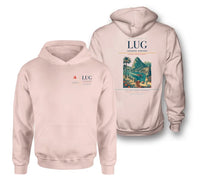 Thumbnail for Lugano Airport (LUG) design on pink double-side hoodie