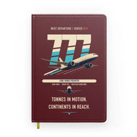 Thumbnail for Boeing 777F design on dark red notebook