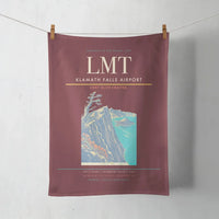 Thumbnail for Klamath Falls Airport (LMT) design on dark red towel