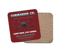 Thumbnail for Draganfly Commander 3XL design on dark red 1 piece coaster