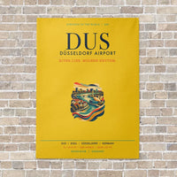 Thumbnail for Düsseldorf Airport DUS vertical canvas print - no frame - yellow background