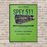 Thumbnail for SPEY 511 vertical canvas print - framed - light green background