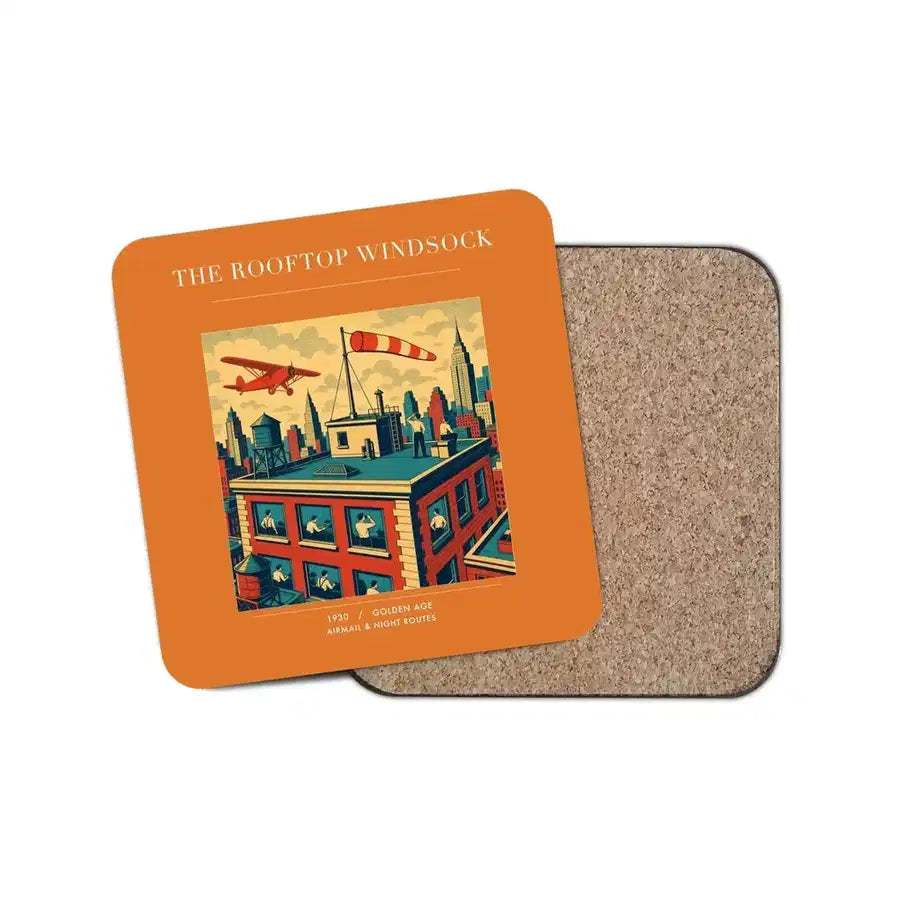 The Rooftop Windsock - Designed Coasters design on orange 1-piece