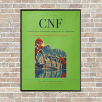 Thumbnail for Tancredo Neves International Airport CNF — Belo Horizonte vertical canvas print - framed - light green background