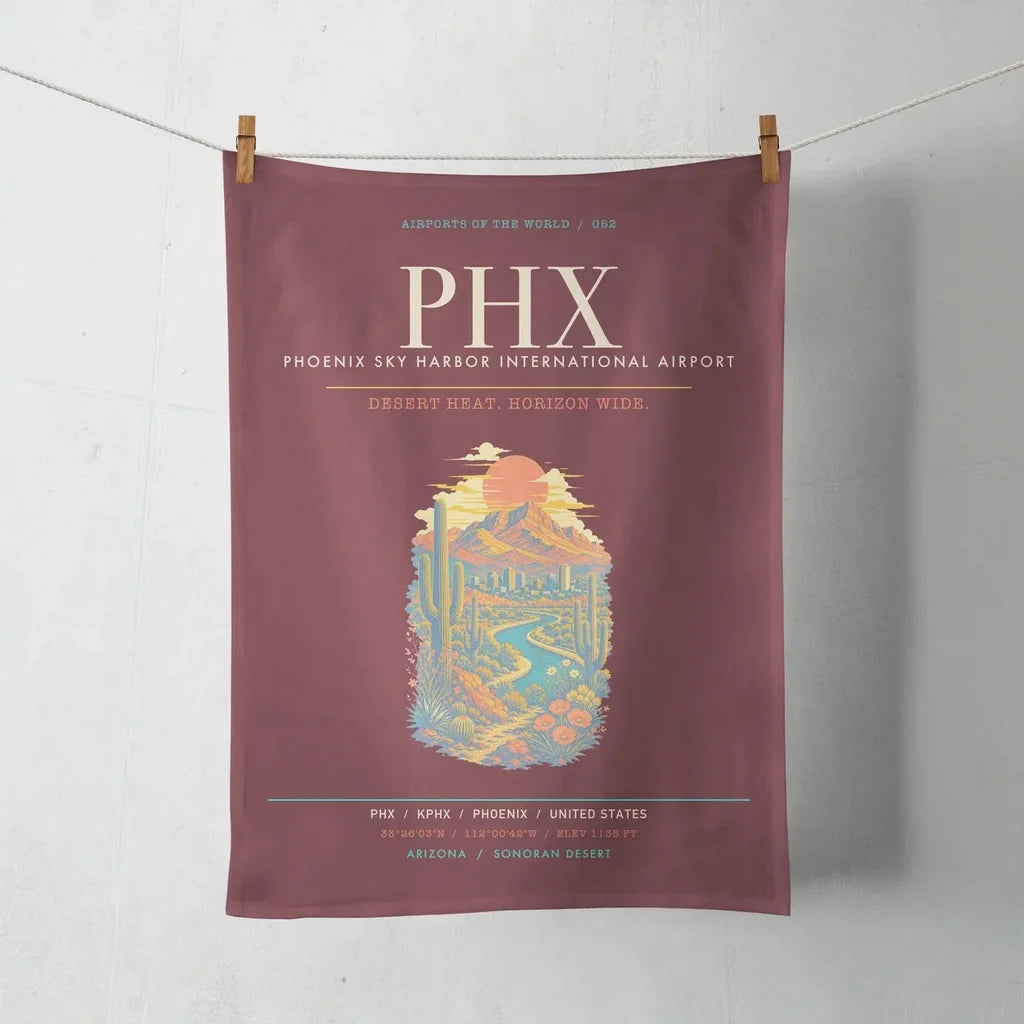 Phoenix Sky Harbor International Airport PHX - Dark Red