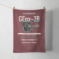 Thumbnail for GEnx-2B design on dark red towel
