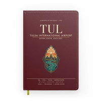 Thumbnail for Tulsa International Airport (TUL) design on dark red notebook