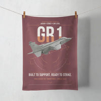 Thumbnail for SEPECAT Jaguar GR1 design on dark red towel