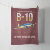 Thumbnail for Martin B-10 design on dark red towel