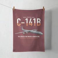 Thumbnail for C-141B Starlifter design on dark red towel