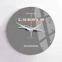 Thumbnail for F-16 Block 70 The Falcon Evolves design on gray no frame wall clock