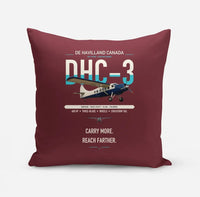 Thumbnail for DHC-3 Otter design on dark red pillow