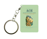 Thumbnail for Ancona Falconara Airport (AOI) design on light green key chain
