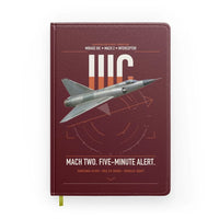 Thumbnail for Dassault Mirage IIIC design on dark red notebook
