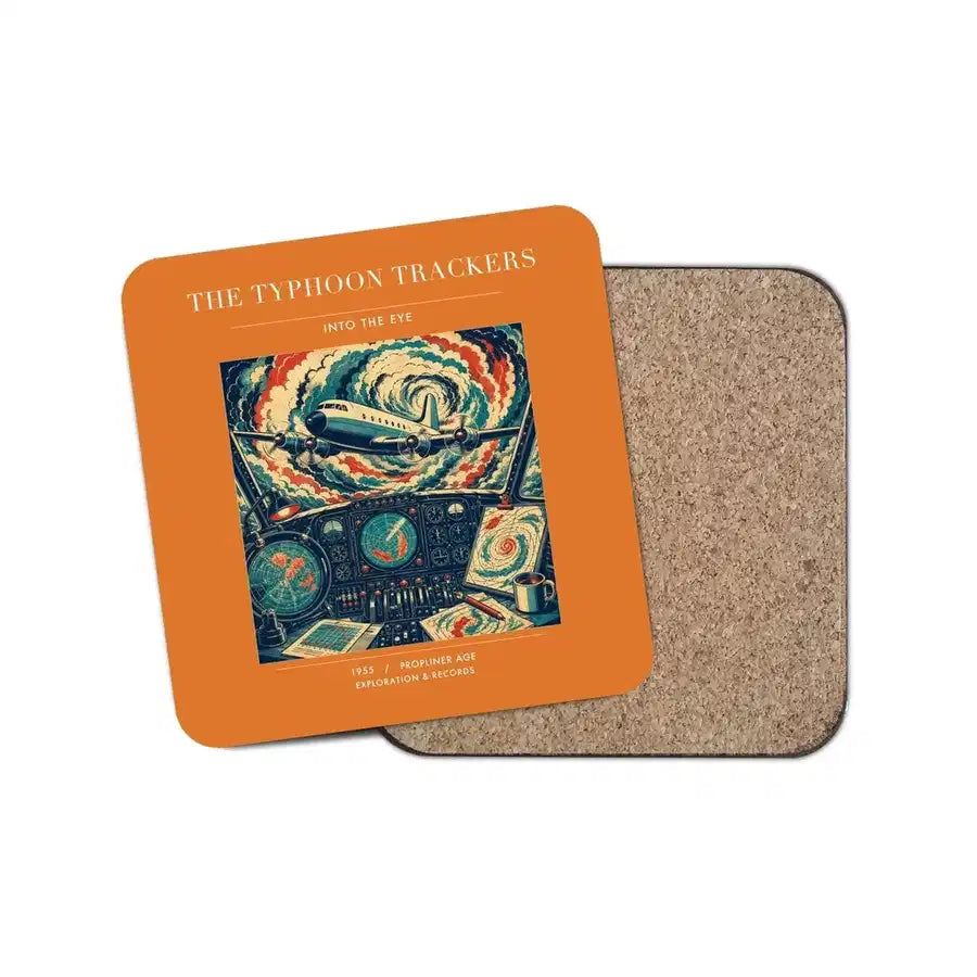 The Typhoon Trackers - Designed Coasters design on orange 1-piece